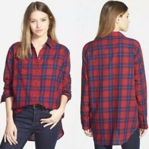 Madewell Edina Plaid Oversized Boyshirt